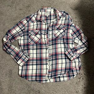 Lucky Brand Oversized Plaid Button Down (Size XL)